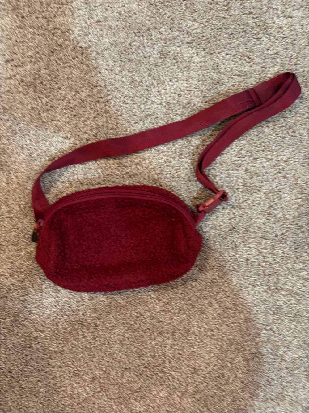 Vera Bradley Plush Crossbody in Deep Burgundy